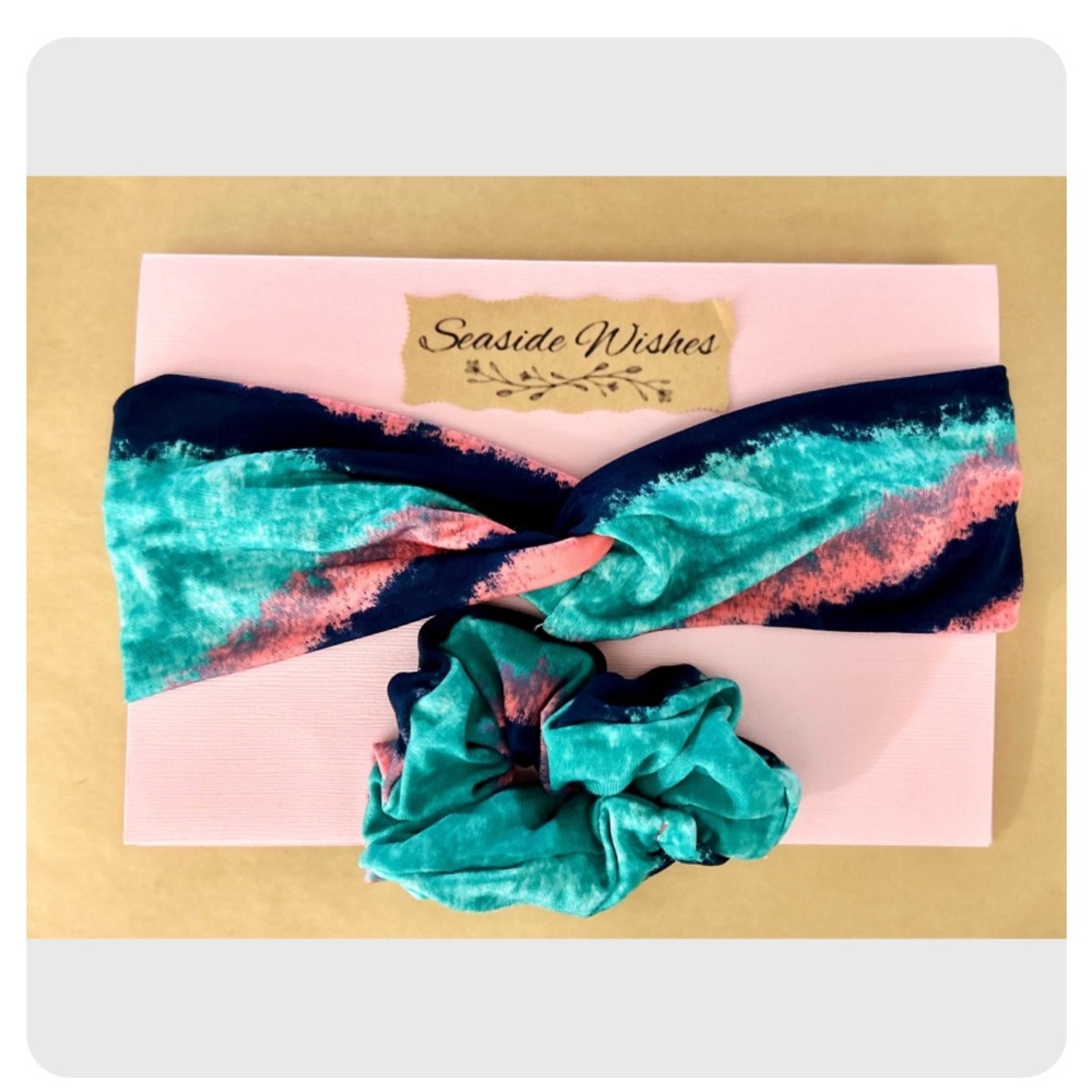 Tie-Dye Headband and Scrunchie Set
